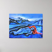 "Sólvátra" - Vlam onder het ijs Canvas Afdruk (Voorkant)