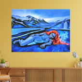 "Sólvátra" - Vlam onder het ijs Canvas Afdruk (Insitu (Woonkamer))