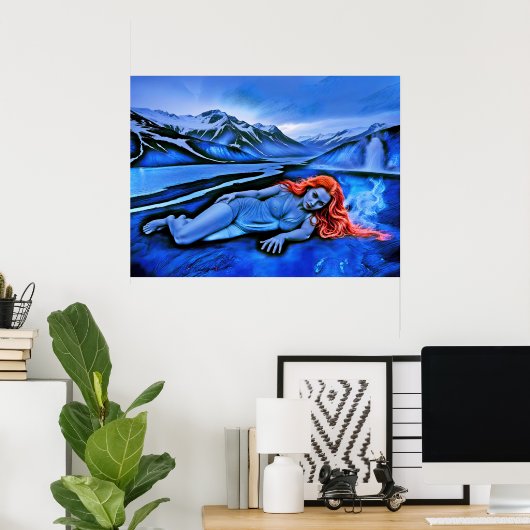 "Sólvátra" - Vlam onder het ijs Poster (Thuiskantoor)