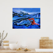 "Sólvátra" - Vlam onder het ijs Poster (Keuken)