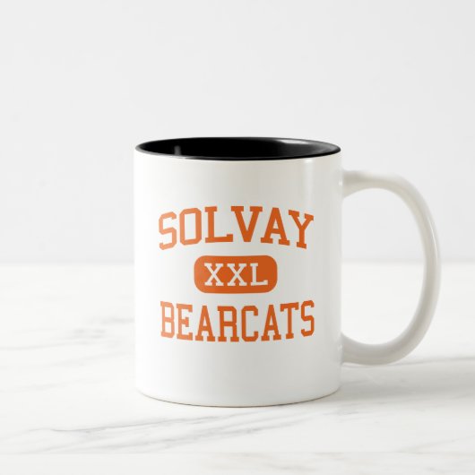 Solvay - Bearcats - High School - Solvay New York Tweekleurige Koffiemok (Rechts)