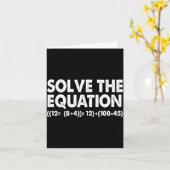 Solve The Equation Funny Math Teacher 67 Meme Six  Kaart (Gele Bloem)