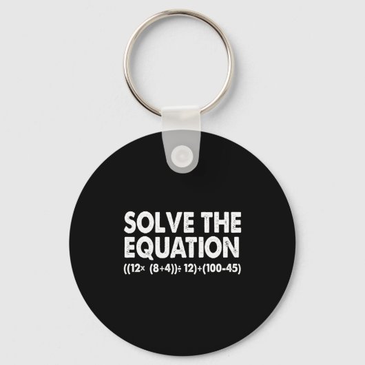 Solve The Equation Funny Math Teacher 67 Meme Six Sleutelhanger (Voorkant)