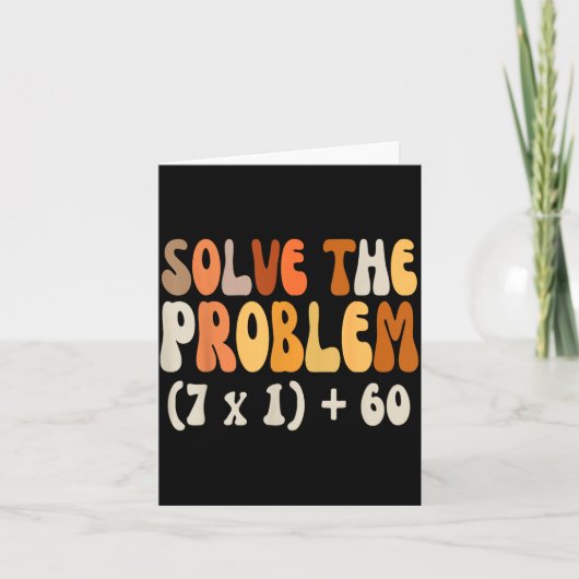 Solve The Problem 67 Funny Math Meme Six Seven For Kaart (Voorkant)
