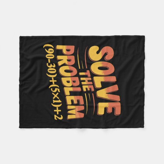 Solve The Problem 67 Math Teacher Mathematics 67th Fleece Deken (Voorkant (Horizontaal))