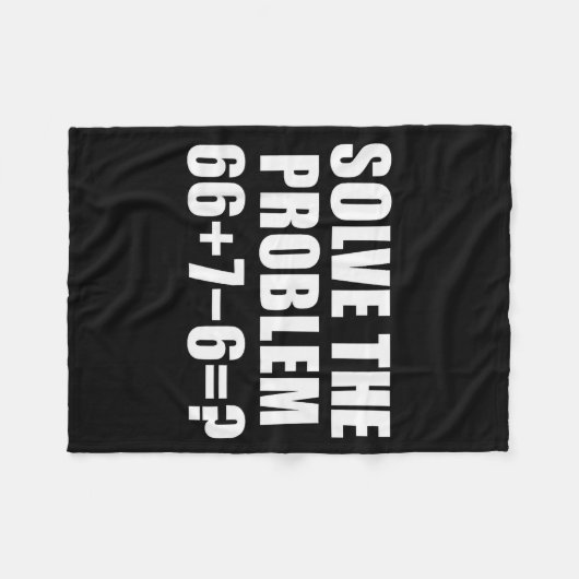 Solve The Problem 67 Meme Six Seven Elementary Mat Fleece Deken (Voorkant (Horizontaal))