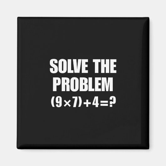 Solve The Problem 67 Meme Six Seven Elementary Mat Magneet (Voorkant)