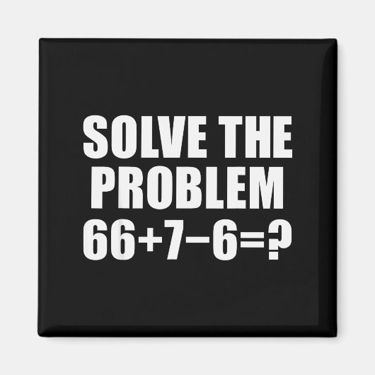 Solve The Problem 67 Meme Six Seven Elementary Mat Magneet (Voorkant)
