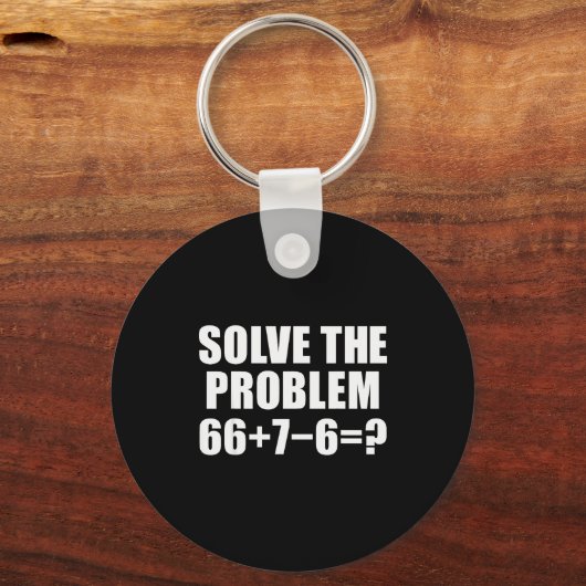 Solve The Problem 67 Meme Six Seven Elementary Mat Sleutelhanger (Voorkant)
