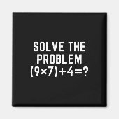 Solve The Problem 67 Meme Six Seven Math Teacher E Magneet (Voorkant)