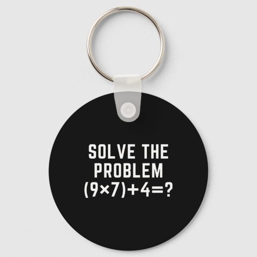 Solve The Problem 67 Meme Six Seven Math Teacher E Sleutelhanger (Voorkant)