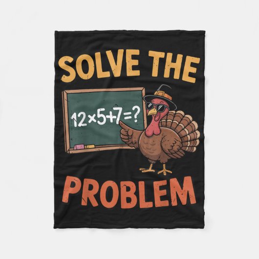 Solve The Problem 67 Meme Turkey Math Teacher Than Fleece Deken (Voorkant)