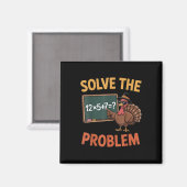 Solve The Problem 67 Meme Turkey Math Teacher Than Magneet (Voorkant / Achterkant)