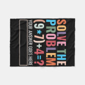 Solve The Problem 67 Six Seven Funny Math Teacher  Fleece Deken (Voorkant (Horizontaal))