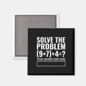 Solve The Problem 67 Six Seven Funny Math Teacher Magneet (Voorkant / Achterkant)