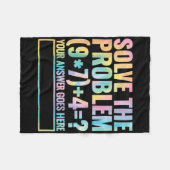 Solve The Problem 67 Six Seven Math Teacher School Fleece Deken (Voorkant (Horizontaal))