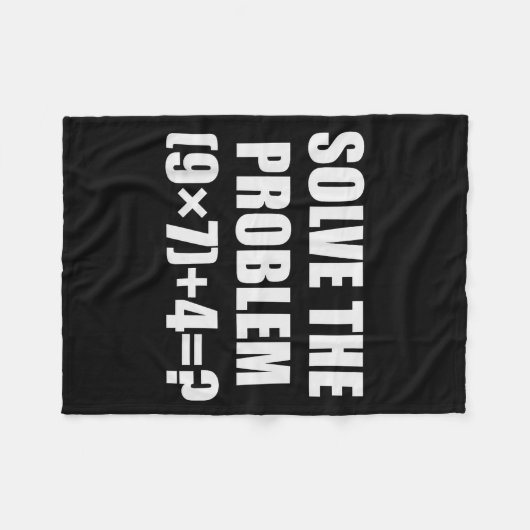 Solve The Problem Funny 67 Meme Brainrot Math Teac Fleece Deken (Voorkant (Horizontaal))