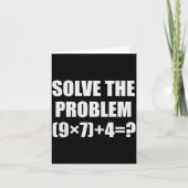 Solve The Problem Funny 67 Meme Brainrot Math Teac Kaart (Voorkant)