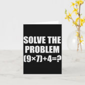 Solve The Problem Funny 67 Meme Brainrot Math Teac Kaart (Gele Bloem)