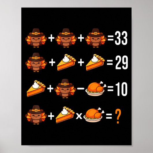 Solve The Problem Funny 67 Meme Brainrot Math Teac Poster (Voorkant)