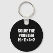 Solve The Problem Funny 67 Meme Brainrot Math Teac Sleutelhanger (Voorkant)