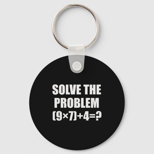 Solve The Problem Funny 67 Meme Brainrot Math Teac Sleutelhanger (Voorkant)