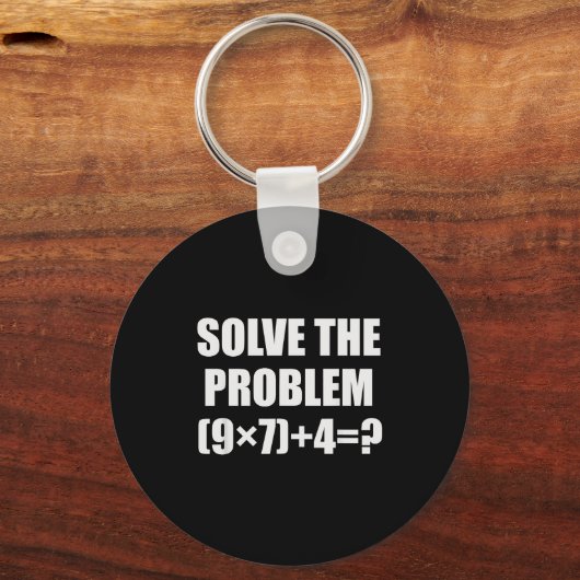 Solve The Problem Funny 67 Meme Brainrot Math Teac Sleutelhanger (Voorkant)