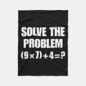 Solve The Problem, Funny 67 Teacher  Fleece Deken (Voorkant)