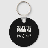 Solve The Problem Funny Math 67 Meme Teacher Stude Sleutelhanger (Voorkant)