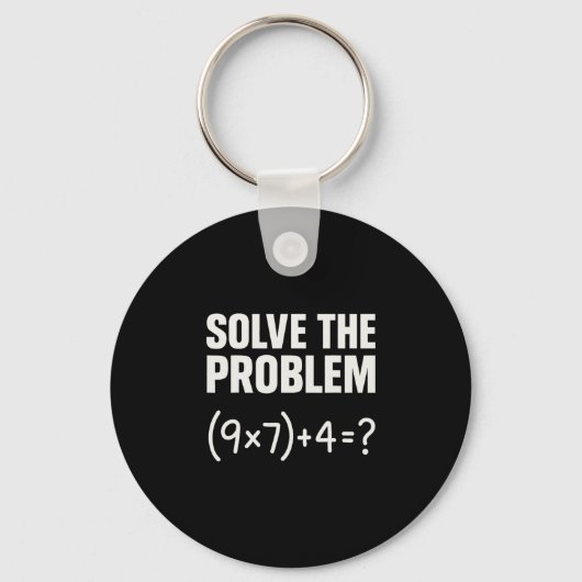 Solve The Problem Funny Math 67 Meme Teacher Stude Sleutelhanger (Voorkant)