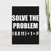 Solve The Problem Math Teacher Joke 67 Funny Six S Kaart (Voorkant)