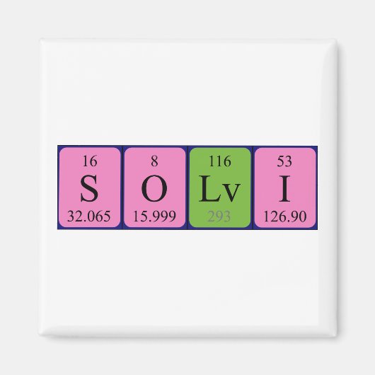 Sölvi periodieke lijstnaam magnet (Voorkant)