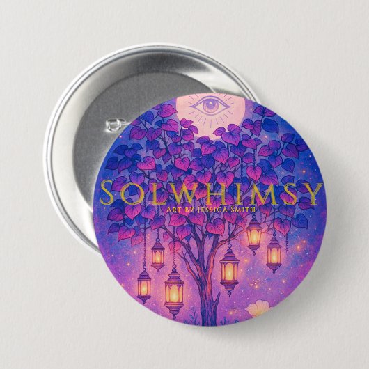Solwhimsy logo 2 pin Collection 1 Ronde Button 7,6 Cm (Voorkant /achterkant)