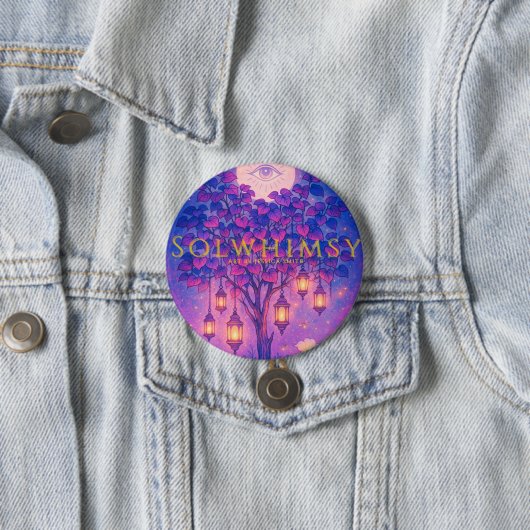 Solwhimsy logo 2 speld Collectie 1 Ronde Button 7,6 Cm (In situ)