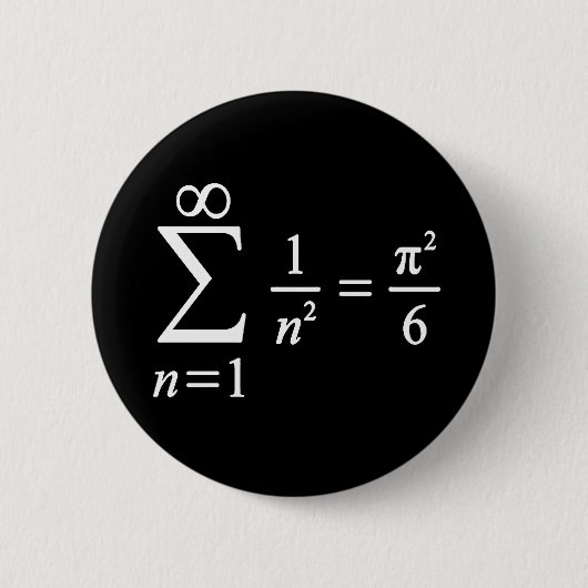 som van inverse kwadraten, algebra basics ronde button 5,7 cm (Voorkant)