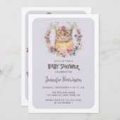 Somali Cat Baby shower Kaart (Voorkant / Achterkant)