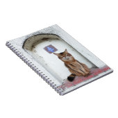 Somali Cat in Alcove Old World Scene Notitieboek (Rechterzijde)