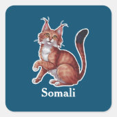 Somali Vierkante Sticker (Voorkant)