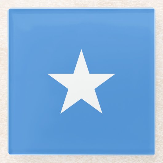 Somalia Flag Glazen Onderzetter (Voorkant)