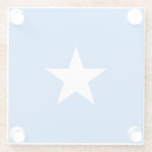 Somalia Flag Glazen Onderzetter (Achterkant)