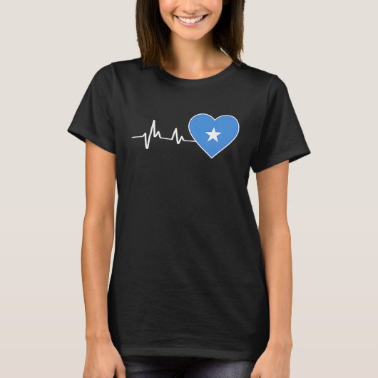Somalia Flag In Heart As Somalia Hearts For Somali T-shirt (Voorkant)