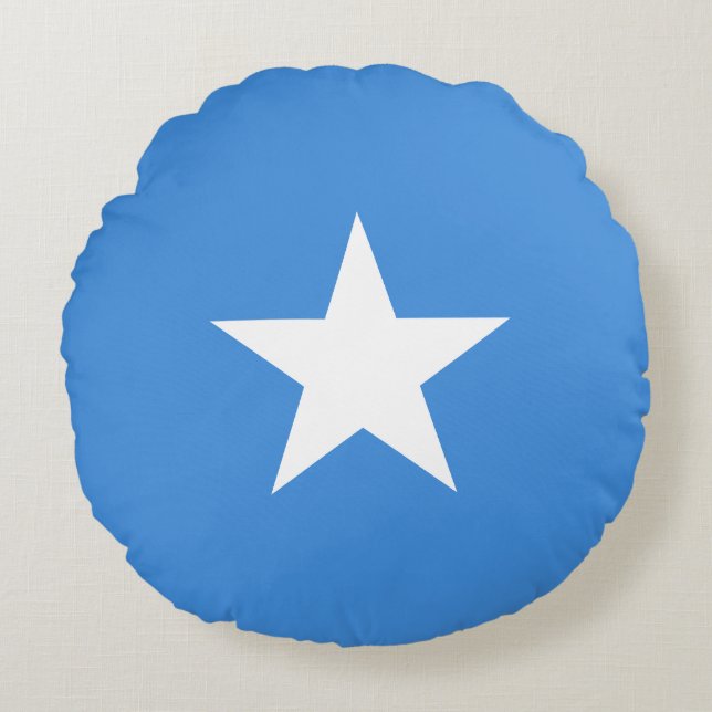 Somalia Flag Rond Kussen (Voorkant)
