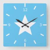 Somalia flag  vierkante klok (Voorkant)