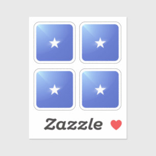 Somalia vierkante glanzende vlag sticker