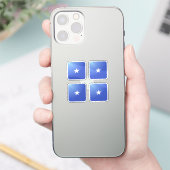 Somalia vierkante glanzende vlag sticker (Telefoon)