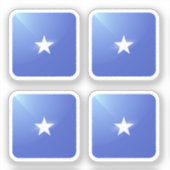 Somalia vierkante glanzende vlag sticker (Voorkant)