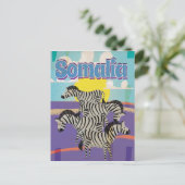 Somalia vintage reisposter briefkaart (Staand voorkant)