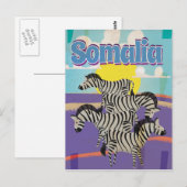 Somalia vintage reisposter briefkaart (Voorkant / Achterkant)