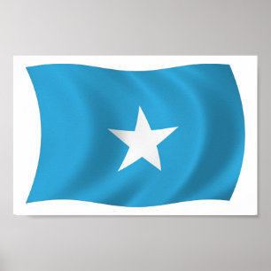 Somalia Vlag Poster Print