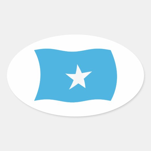 Somalia Vlag Sticker (Voorkant)
